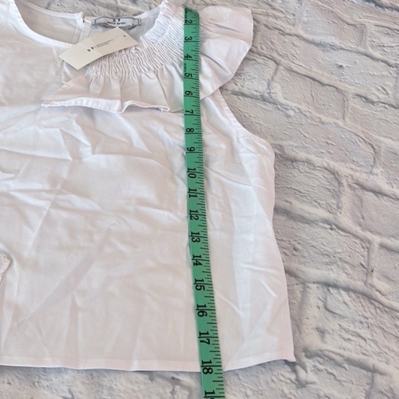 SP sleeveless ruffle trim cropped blouse Sz L NWT - Picture 7 of 8